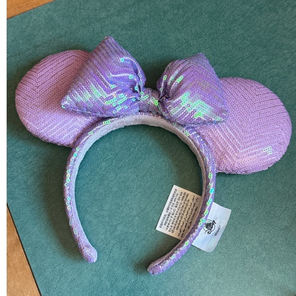 Official Disney Parks Iridescent Lavender Minnie Mouse Ears